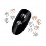 Decoratiuni metalice 3D pentru unghii 100 bucati 023 Trandafiri Argintii
